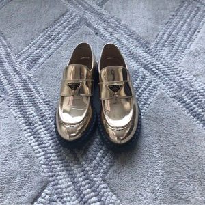 Prada Logo Plaque loafers